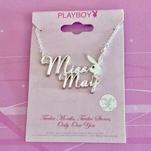 Playboy Miss May Silver Necklace NWT